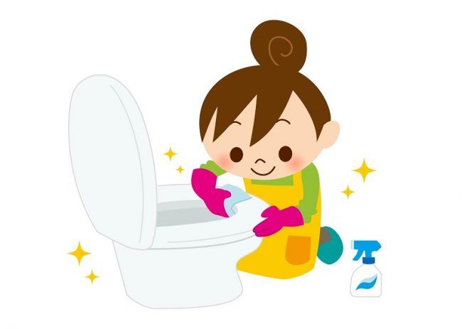 ユニットバス掃除の方法:トイレ