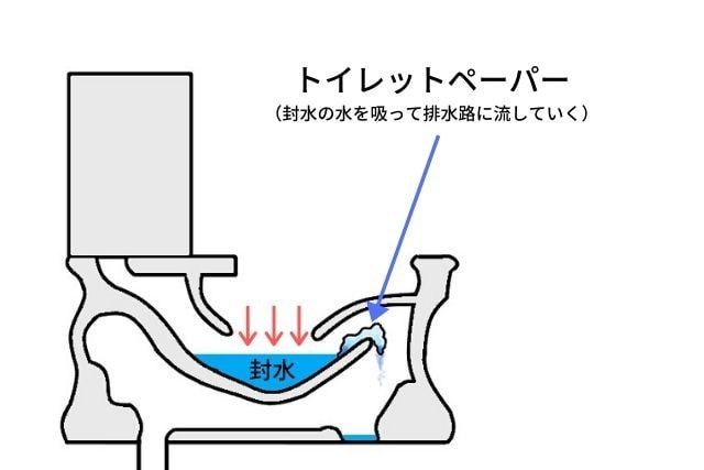 封水の減少