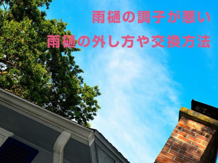 雨樋の調子が悪い……。雨樋の外し方や交換方法についてご紹介!