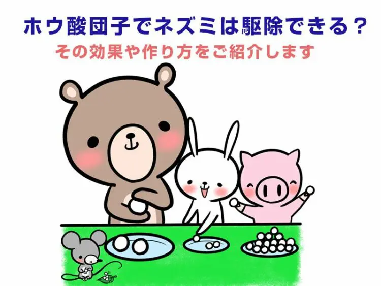 ホウ酸団子でネズミは駆除できる?その効果や作り方をご紹介します