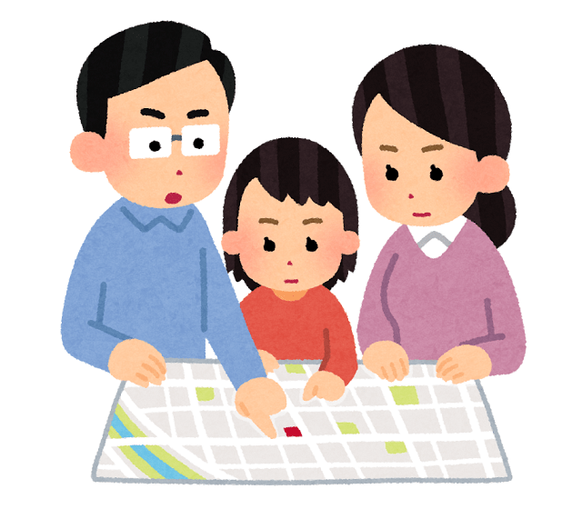 避難場所と安否確認の方法を共有