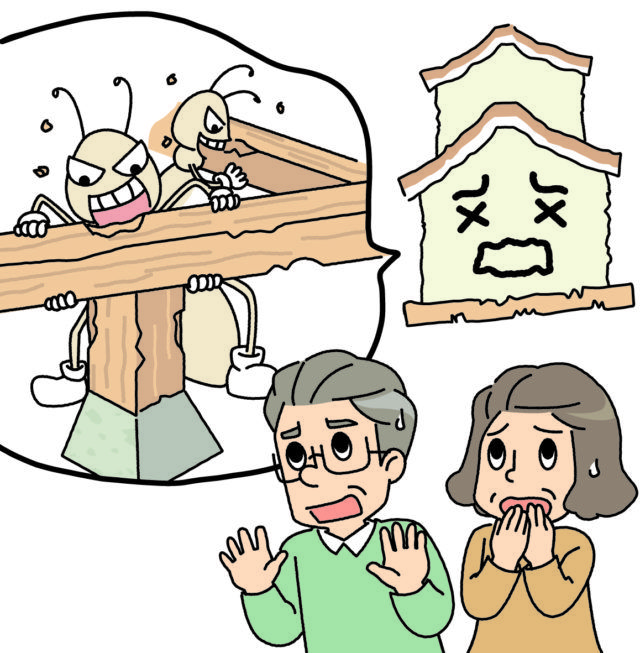 地震で壊れやすい家の特徴④柱が傷んでいる