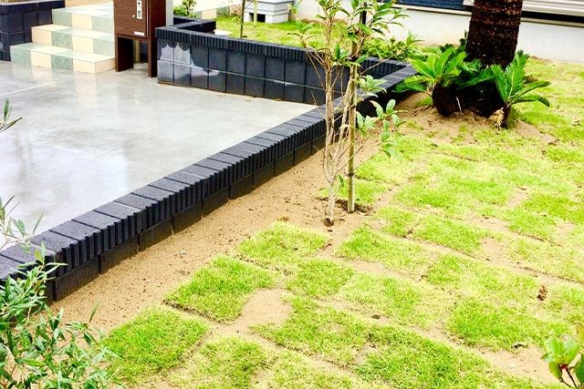 芝生マットの張り方