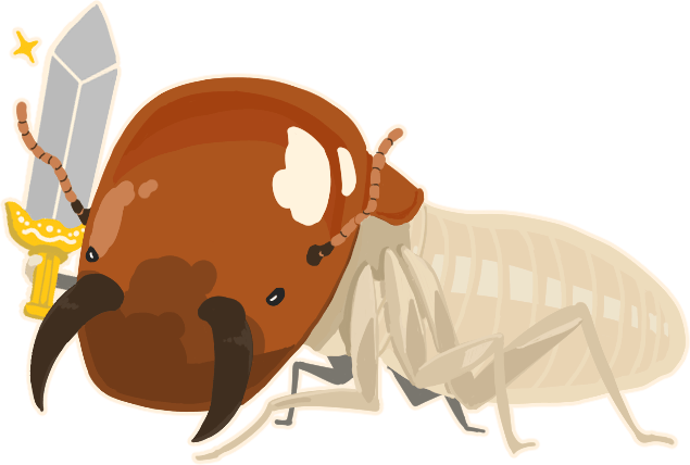 兵シロアリのイラスト