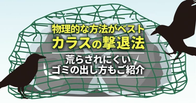 カラスの撃退法と対策グッズ8選!生ゴミを散らかすカラス対策も