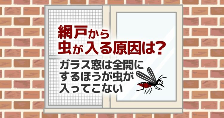 網戸から虫が入る原因は? ガラス窓は全開にするほうが虫が入ってこない