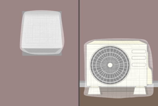 室外機　換気口　防虫ネット