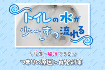 少しずつ流れるトイレのつまりは放置で解消できる！原因や再発対策を一挙解説