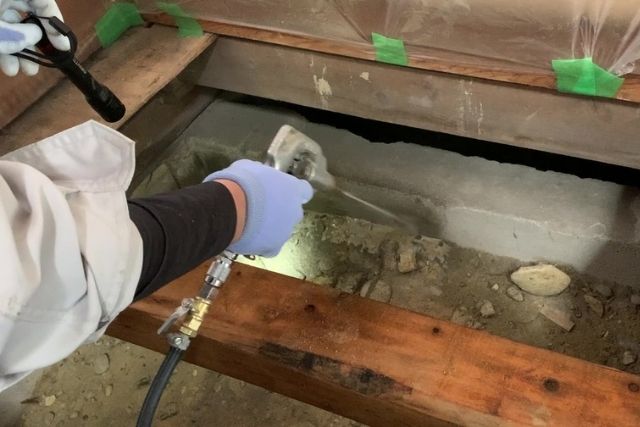 プロの土壌処理_基礎の立ち上がり