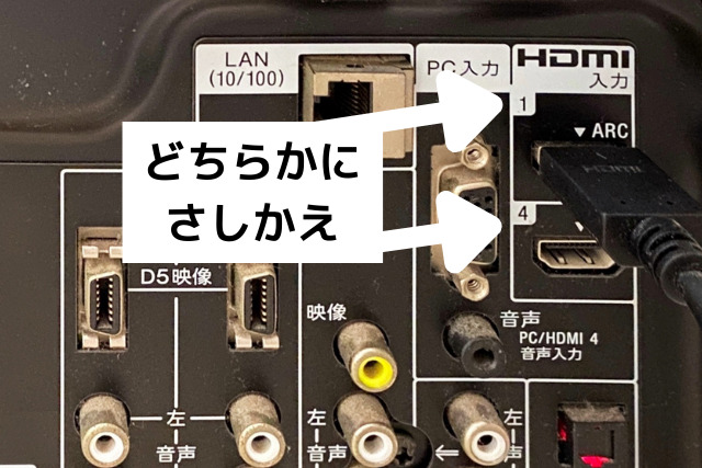 テレビ背面