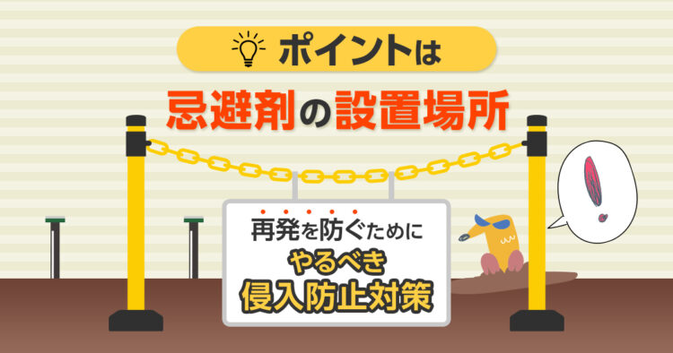 ポイントは忌避剤の設置場所 再発を防ぐためにやるべき侵入防止対策