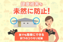 コウモリが軒下に居たらテグスを使って追い出そう！ほかの対策方法も